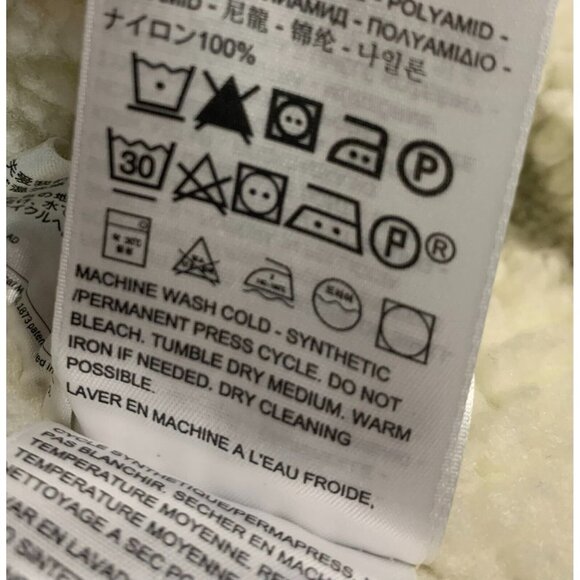 Levi Strauss Unisex Denim Trucker Jacket Size Medium M Blue Snap Button Sherpa - Picture 10 of 10